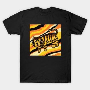 tigers, vintage tigers  patterns, oil painting T-Shirt